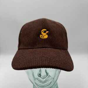 Rubber Duck Sunglasses Brown Corduroy Baseball Cap OSFM Strapback Dad Hat Funny